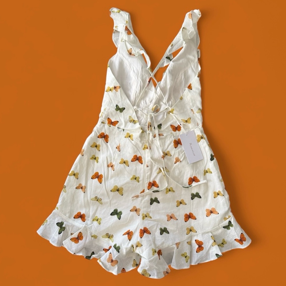 Butterfly Print Ruffle Romper - Picture 2 of 5